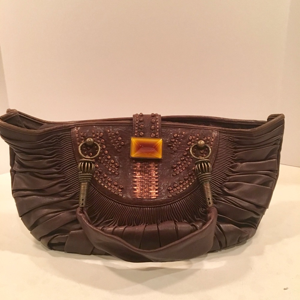 Christian Dior Brown Plisse Grand Panier Bag - Picture 4 of 8